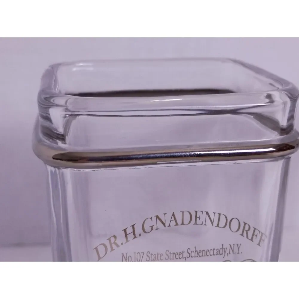 Bella Lux Apothecary Collection Vtg Apothecary Label Vanity Tumbler Brush holder